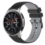 22mm Checkered Two-Color Silicone Watch Band, For Samsung Galaxy Watch3 45mm, For Samsung Galaxy Watch 46mm, For Samsung Gear S3 Classic, For Samsung Gear S3 Frontier