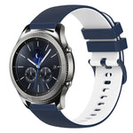 22mm Checkered Two-Color Silicone Watch Band, For Samsung Galaxy Watch3 45mm, For Samsung Galaxy Watch 46mm, For Samsung Gear S3 Classic, For Samsung Gear S3 Frontier