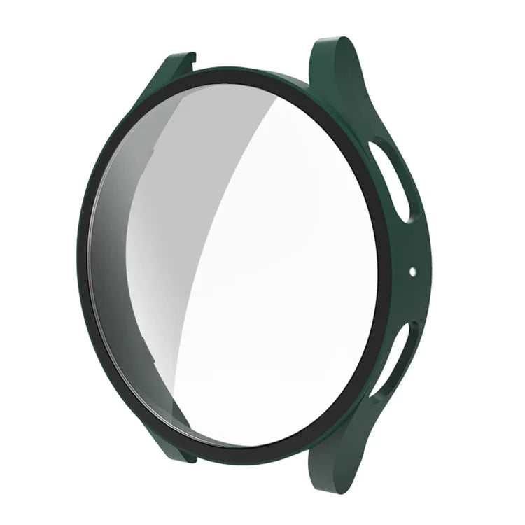 For Samsung Galaxy Watch5 44mm ENKAY Hat-Prince Full Coverage PC Frame + 9H Tempered Glass Case