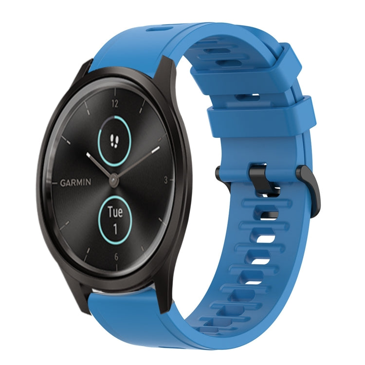 20mm Solid Color Soft Silicone Watch Band, For Garmin Garminmove Style, For Garmin Forerunner 645 Music