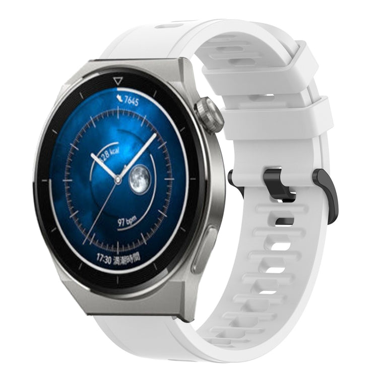 22MM Solid Color Soft Silicone Watch Band, For Huawei Watch GT3 Pro 46mm, For Huawei Watch GT3 46mm, For Huawei Watch GT Runner, For Huawei Watch 3