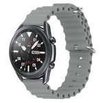 22mm Ocean Style Silicone Solid Color Watch Band, For Samsung Galaxy Watch3 45mm, For Samsung Galaxy Watch 46mm, For Samsung Gear S3 Classic, For Samsung Gear S3 Frontier