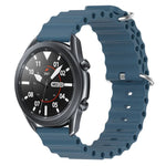 22mm Ocean Style Silicone Solid Color Watch Band, For Samsung Galaxy Watch3 45mm, For Samsung Galaxy Watch 46mm, For Samsung Gear S3 Classic, For Samsung Gear S3 Frontier
