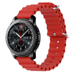 22mm Ocean Style Silicone Solid Color Watch Band, For Samsung Galaxy Watch3 45mm, For Samsung Galaxy Watch 46mm, For Samsung Gear S3 Classic, For Samsung Gear S3 Frontier