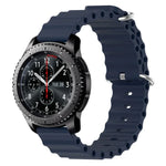 22mm Ocean Style Silicone Solid Color Watch Band, For Samsung Galaxy Watch3 45mm, For Samsung Galaxy Watch 46mm, For Samsung Gear S3 Classic, For Samsung Gear S3 Frontier