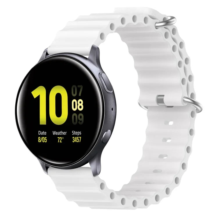 20mm Ocean Style Silicone Solid Color Watch Band, For Samsung Galaxy Watch Active 2 44mm, For Samsung Galaxy Watch 42mm