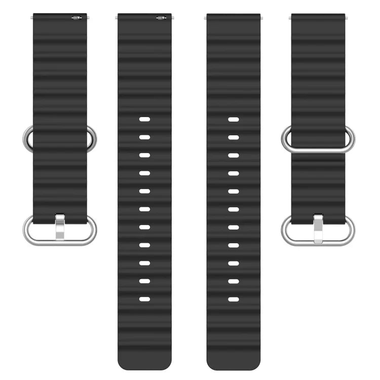 20mm Ocean Style Silicone Solid Color Watch Band, For Samsung Galaxy Watch Active 2 44mm, For Samsung Galaxy Watch 42mm