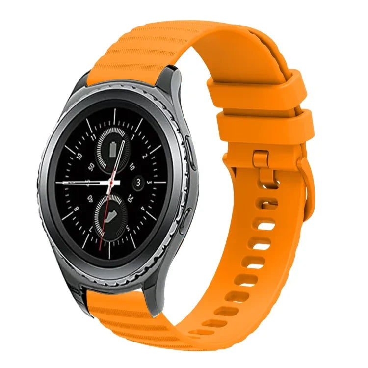20mm Wavy Dotted Solid-Color Silicone Watch Band, For Samsung Galaxy Gear S2 Classic
