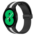 Folding Magnetic Clasp Silicone Watch Band, For Samsung Galaxy Watch 5 44mm, For Samsung Galaxy Watch 5 40mm, For Samsung Galaxy Watch 4 44mm, For Samsung Galaxy Watch 4 40mm