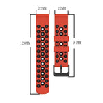 22mm Two-Color Porous Silicone Watch Band, For Samsung Galaxy Watch3 45mm, For Samsung Galaxy Watch 46mm, For Samsung Gear S3 Classic, For Samsung Gear S3 Frontier
