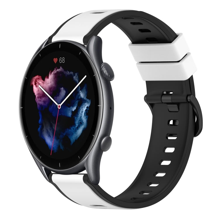22mm Two-Color Silicone Watch Band, For Amazfit GTR 3, For Amazfit GTR 3 Pro, For Amazfit GTR 2e, For Amazfit GTR 2