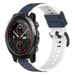 22mm Two-Color Silicone Watch Band, For Amazfit 3, For Amazfit GTR 47mm