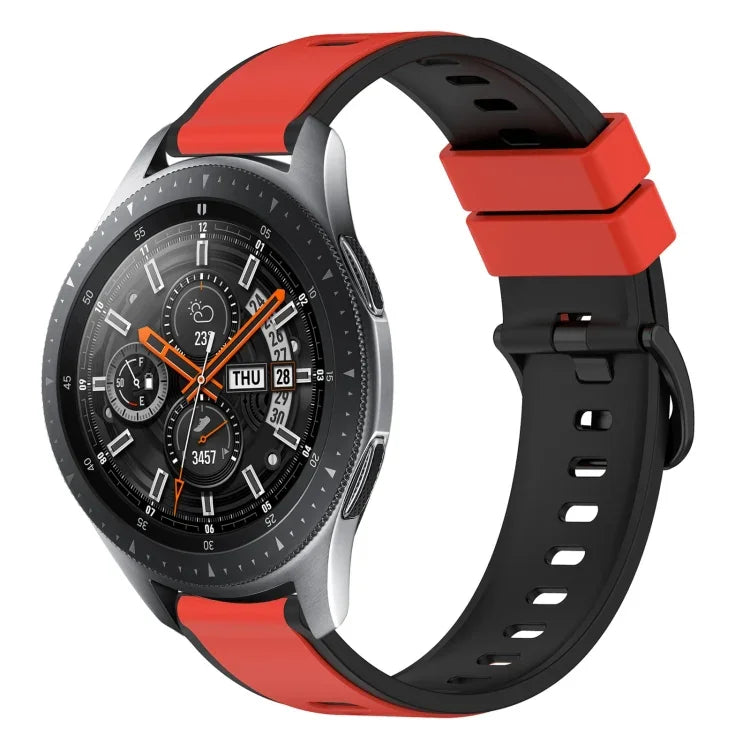 22mm Two-Color Silicone Watch Band, For Samsung Galaxy Watch3 45mm, For Samsung Galaxy Watch 46mm, For Samsung Gear S3 Classic, For Samsung Gear S3 Frontier
