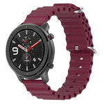 Ocean Style Solid Color Silicone Watch Band, For Amazfit GTR 4 22mm, For Amazfit GTS 4 Mini 20mm