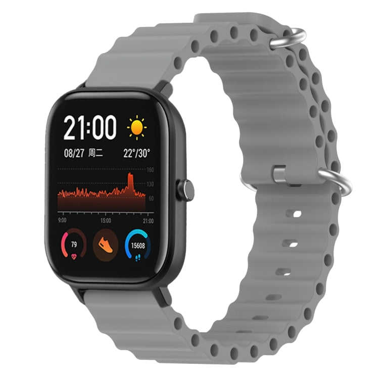 Ocean Style Solid Color Silicone Watch Band, For Amazfit GTR 4 22mm, For Amazfit GTS 4 Mini 20mm