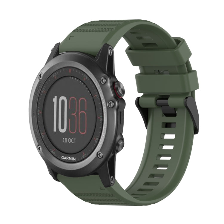 26mm Horizontal Texture Silicone Watch Band with Removal Tool, For Garmin Fenix 6X Sapphire, For Garmin Fenix 5X Sapphire, For Garmin Fenix 5X Plus, For Garmin Fenix 3, For Garmin Fenix 3 HR, For Garmin Fenix 3 Sapphire