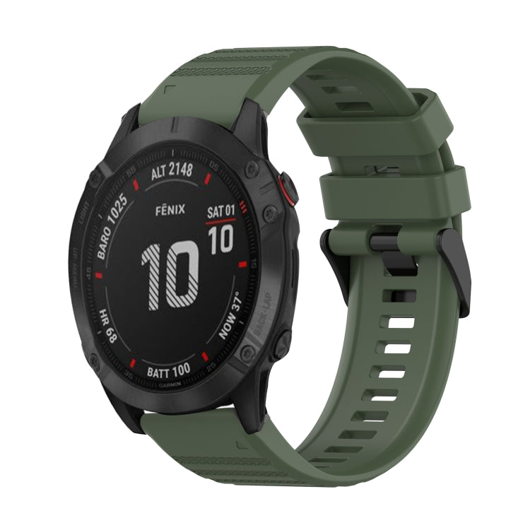 22mm Horizontal Texture Silicone Watch Band with Removal Tool, For Garmin Fenix 7, For Garmin Fenix 7 Solar, For Garmin Fenix 7 Sapphire Solar, For Garmin Epix Gen 2, For Garmin Approach S62, For Garmin Fenix 6 GPS