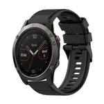 22mm Horizontal Texture Silicone Watch Band with Removal Tool, For Garmin Fenix 6 Pro GPS, For Garmin Fenix 6 Sapphire GPS, For Garmin Fenix 5, For Garmin Fenix 5 Plus, For Garmin Quatix 5, For Garmin Quatix 5 Sapphire