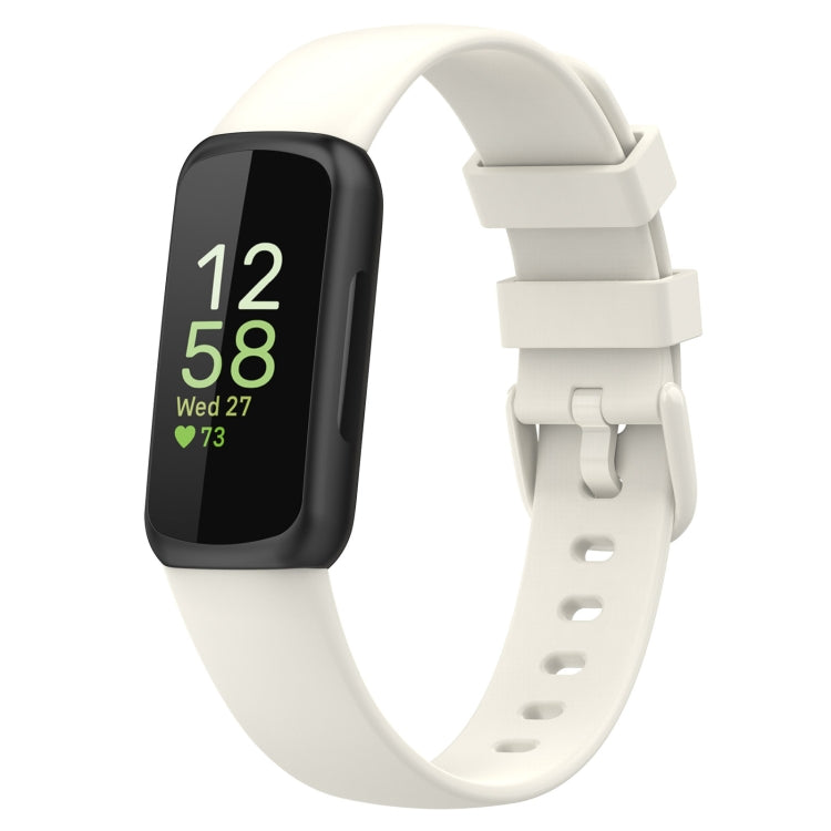 For Fitbit Inspire 3 Solid Color Silicone Watch Band, L, S