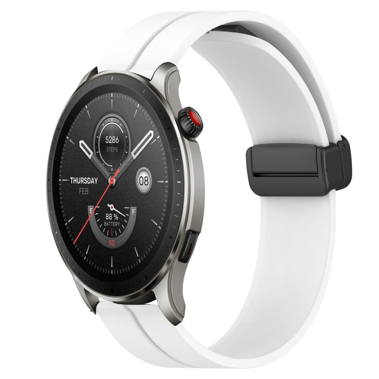 22mm Solid Color Magnetic Clasp Silicone Watch Band, For Amazfit GTR 4, For Amazfit GTR 3, For Amazfit GTR 3 Pro, For Amazfit GTR 2e