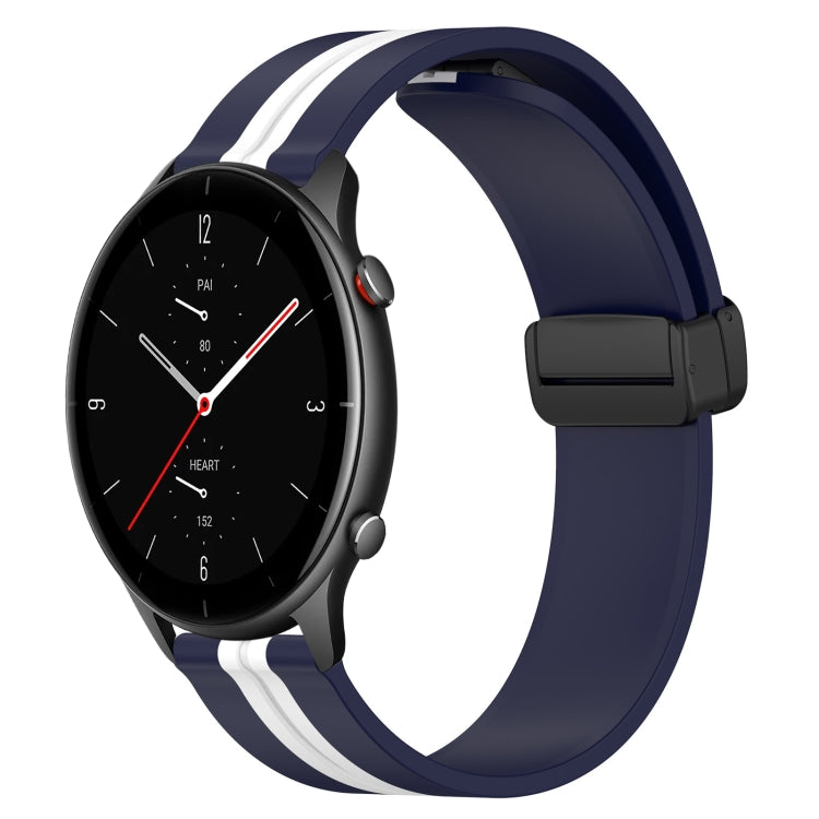 22mm Folding Magnetic Clasp Silicone Watch Band, For Amazfit GTR 4, For Amazfit GTR 3, For Amazfit GTR 3 Pro, For Amazfit GTR 2e