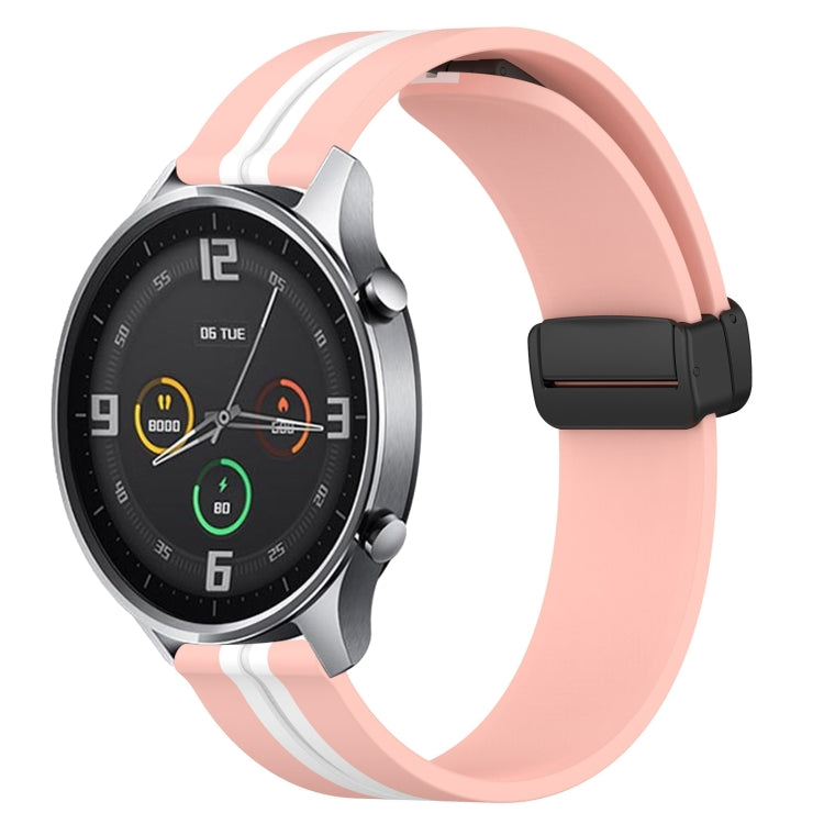 22mm Folding Magnetic Clasp Silicone Watch Band, For Xiaomi MI Watch Color