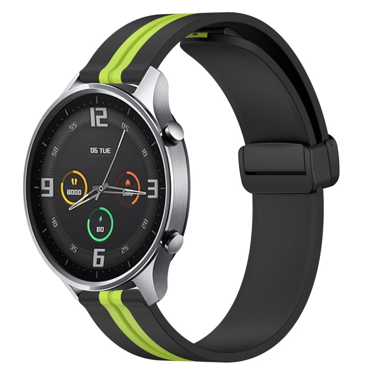 22mm Folding Magnetic Clasp Silicone Watch Band, For Xiaomi MI Watch Color