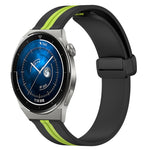 22mm Folding Magnetic Clasp Silicone Watch Band, For Huawei Watch GT3 Pro 46mm, For Huawei Watch GT3 46mm, For Huawei Watch GT Runner, For Huawei Watch 3
