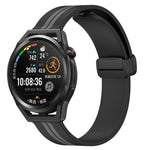 22mm Folding Magnetic Clasp Silicone Watch Band, For Huawei Watch GT3 Pro 46mm, For Huawei Watch GT3 46mm, For Huawei Watch GT Runner, For Huawei Watch 3