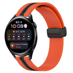 22mm Folding Magnetic Clasp Silicone Watch Band, For Huawei Watch GT3 Pro 46mm, For Huawei Watch GT3 46mm, For Huawei Watch GT Runner, For Huawei Watch 3