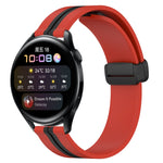 22mm Folding Magnetic Clasp Silicone Watch Band, For Huawei Watch GT3 Pro 46mm, For Huawei Watch GT3 46mm, For Huawei Watch GT Runner, For Huawei Watch 3
