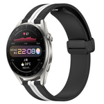 22mm Folding Magnetic Clasp Silicone Watch Band, For Huawei Watch 3 Pro, For Huawei GT2 Pro, For Huawei Watch GT 2E, For Huawei GT2 46mm