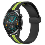 22mm Folding Magnetic Clasp Silicone Watch Band, For Huawei Watch 3 Pro, For Huawei GT2 Pro, For Huawei Watch GT 2E, For Huawei GT2 46mm