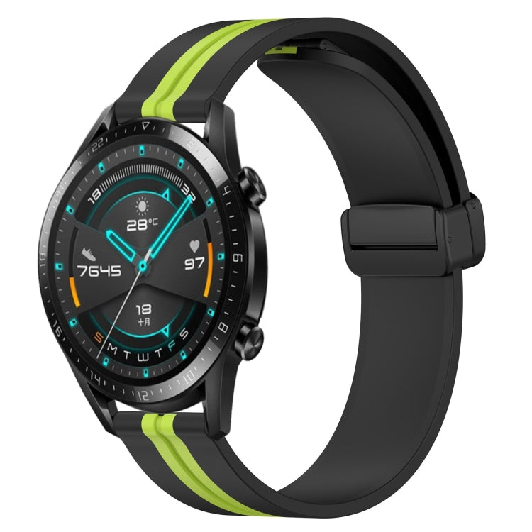 22mm Folding Magnetic Clasp Silicone Watch Band, For Huawei Watch 3 Pro, For Huawei GT2 Pro, For Huawei Watch GT 2E, For Huawei GT2 46mm