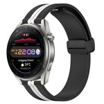 22mm Folding Magnetic Clasp Silicone Watch Band, For Huawei Watch 3 Pro New