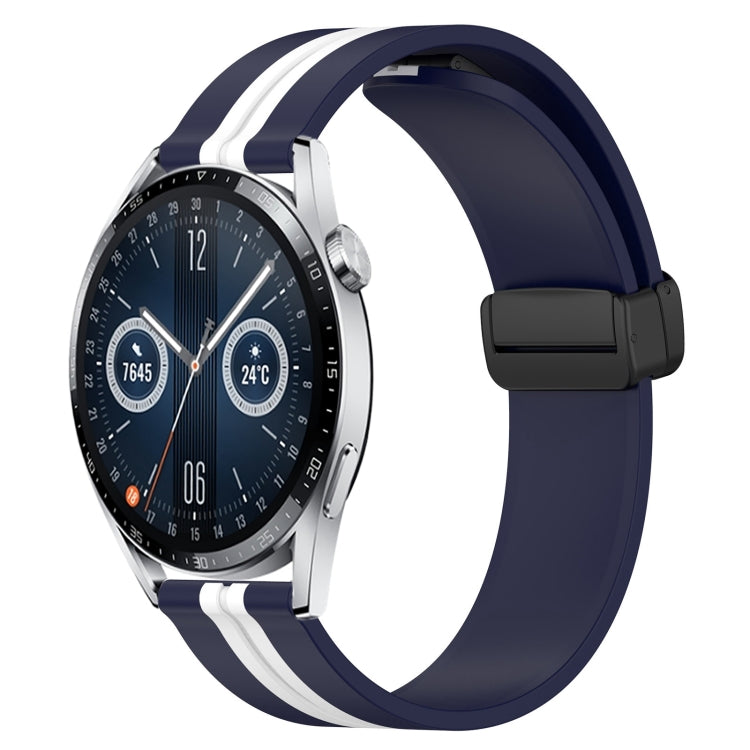 20mm Folding Magnetic Clasp Silicone Watch Band, For Huawei Watch GT3 Pro 43mm, For Huawei Watch GT3 42mm, For Huawei Watch GT2 42mm, For Huawei Watch 2