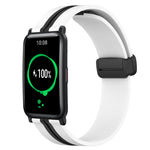 20mm Folding Magnetic Clasp Silicone Watch Band, For Honor Watch ES, For Honor MagicWatch2 42mm