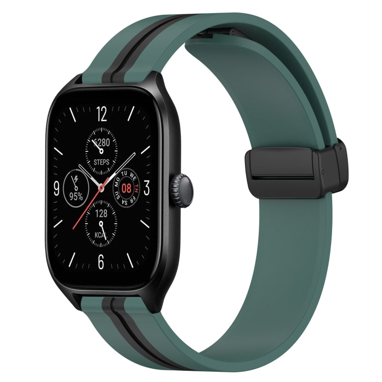 20mm Folding Magnetic Clasp Silicone Watch Band, For Amazfit GTS 4, For Amazfit GTS 3, For Amazfit GTS 2 Mini, For Amazfit GTS 2