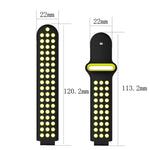 Two-Color Punched Breathable Silicone Watch Band, For Garmin Approach S6