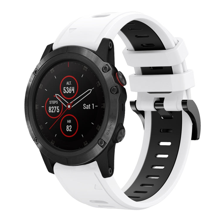 26mm Two-Color Sports Silicone Watch Band, For Garmin Fenix 5X Plus, For Garmin Fenix 3, For Garmin Fenix 3 HR, For Garmin Fenix 3 Sapphire