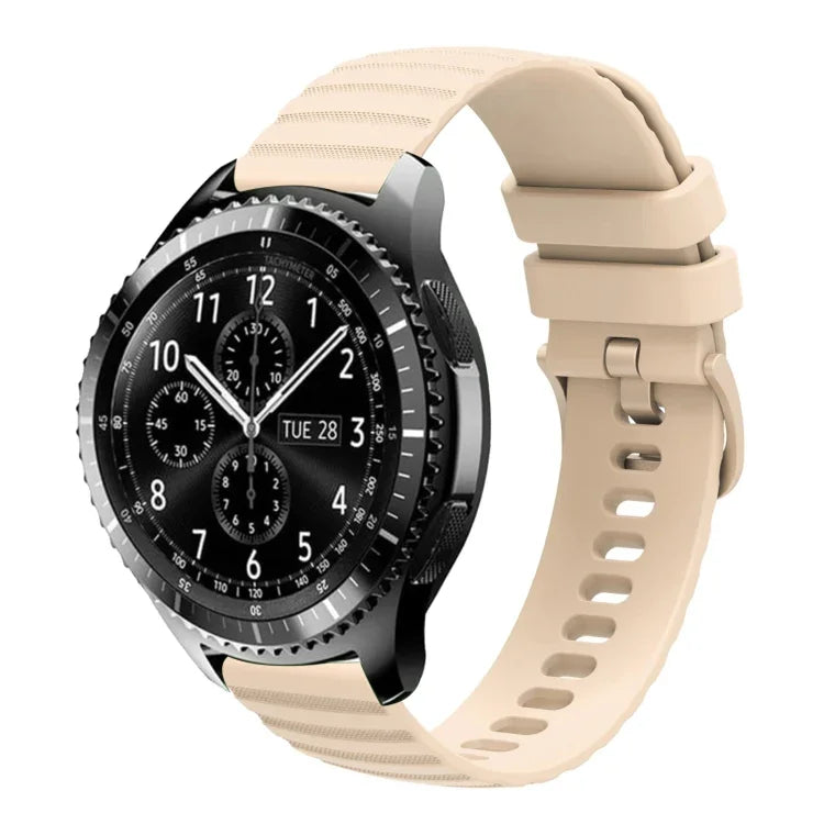 22mm Wavy Dot Pattern Solid Color Silicone Watch Band, For Samsung Galaxy Watch3 45mm, For Samsung Galaxy Watch 46mm, For Samsung Gear S3 Classic, For Samsung Gear S3 Frontier