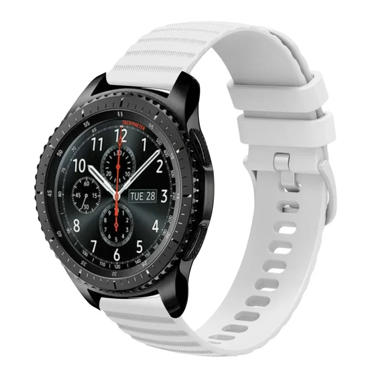 22mm Wavy Dot Pattern Solid Color Silicone Watch Band, For Samsung Galaxy Watch3 45mm, For Samsung Galaxy Watch 46mm, For Samsung Gear S3 Classic, For Samsung Gear S3 Frontier