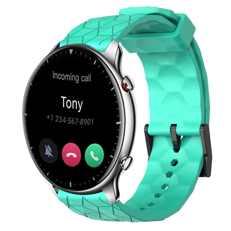 22mm Football Pattern Solid Color Silicone Watch Band, For Amazfit GTR 2, For Amazfit 3