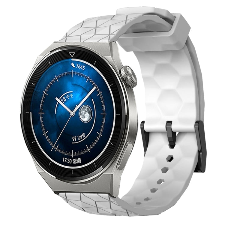 22mm Football Pattern Solid Color Silicone Watch Band, For Huawei Watch GT3 Pro 46mm, For Huawei Watch GT3 46mm, For Huawei Watch GT Runner, For Huawei Watch 3