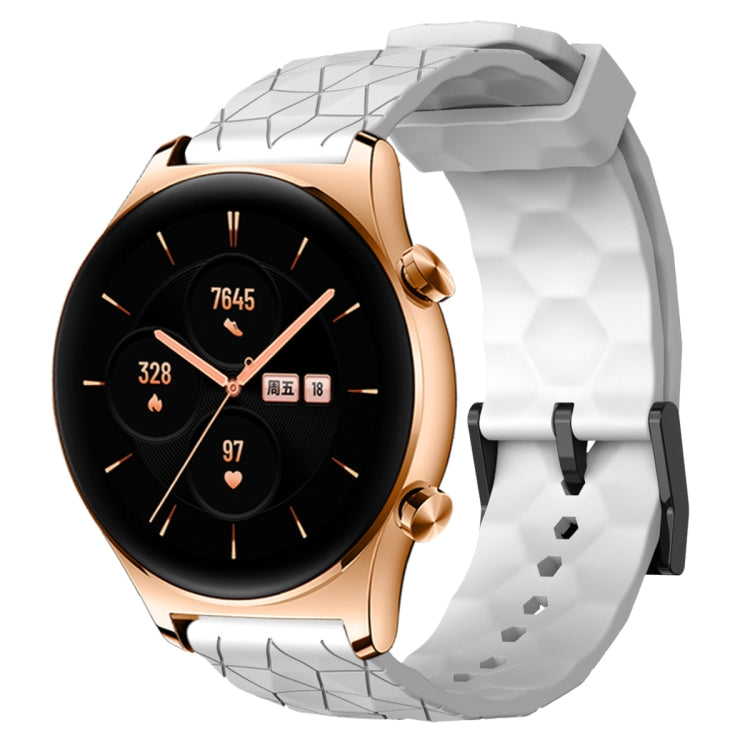 22mm Football Pattern Solid Color Silicone Watch Band, For Honor Watch GS 3, For Honor Watch GS Pro, For Honor Magic Watch 2 46mm, For Honor Watch Dream
