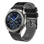 22mm Perforated Two-Color Silicone Watch Band, For Samsung Galaxy Watch3 45mm, For Samsung Galaxy Watch 46mm, For Samsung Gear S3 Classic, For Samsung Gear S3 Frontier