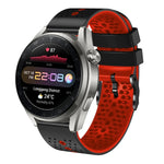 22mm Perforated Two-Color Silicone Watch Band, For Huawei Watch 3 Pro New
