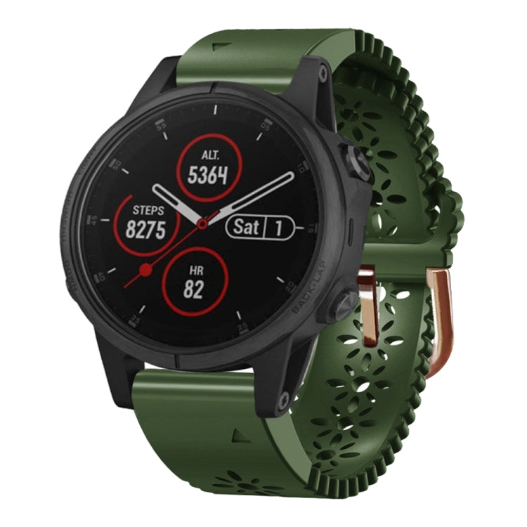 20mm Lady's Silicone Watch Band With Lace Punch, For Garmin Fenix 5S, For Garmin Fenix 5S Plus