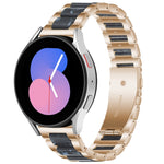 Interbead Resin Metal Watch Band, For Galaxy Watch 5 40 / 44mm, For Galaxy Watch 5 Pro 45mm, For Galaxy Watch 4 40 / 44mm