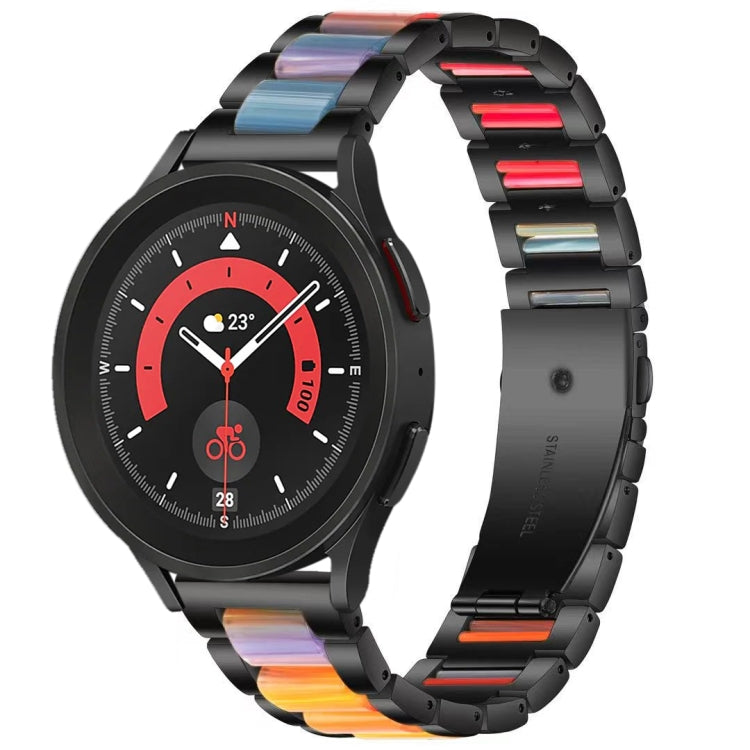 Interbead Resin Metal Watch Band, For Galaxy Watch 5 40 / 44mm, For Galaxy Watch 5 Pro 45mm, For Galaxy Watch 4 40 / 44mm